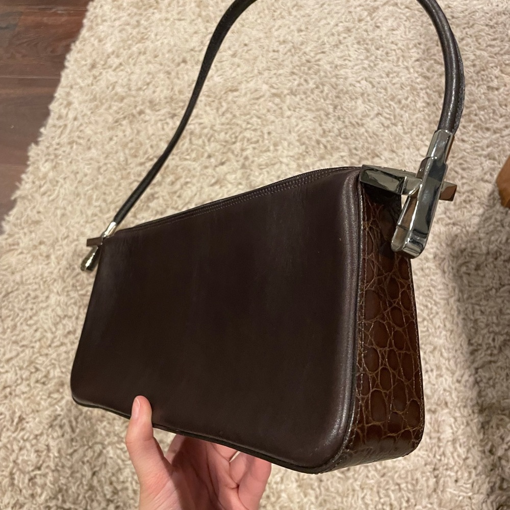 Vintage Italian Leather Baguette Purse